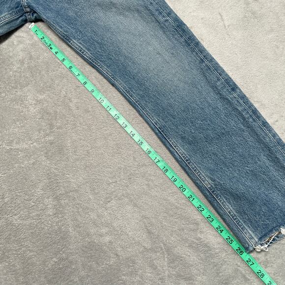 Agolde Jeans Womens 23 Blue 90s Loose Fit Distressed Button Fly Organic Cotton - Picture 11 of 12